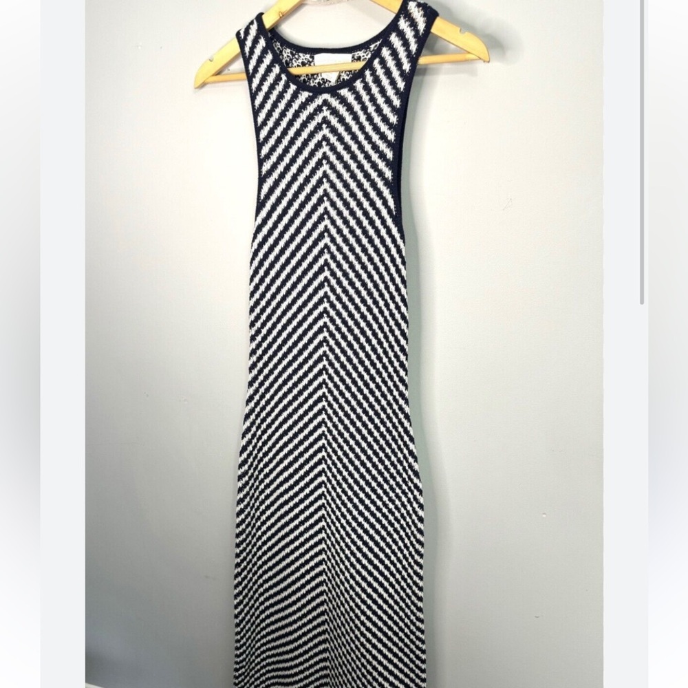 House of Harlow 1960 Navy/White Sleeveless Maxi Dress Size Large - Picture 5 of 8